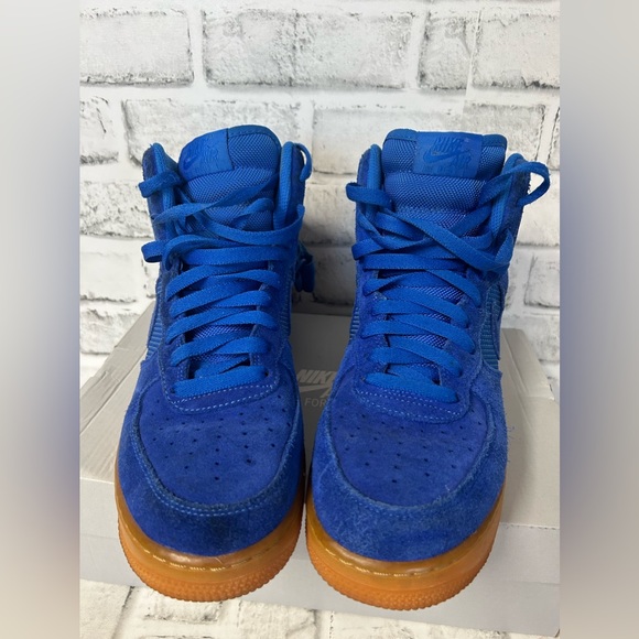 Nike Air Force 1 High 07 LV8 Men's Size 7.5 Blue Basketball Shoes 806403-400 - Picture 2 of 12